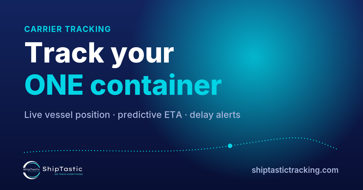 ONE container tracking — live map & ETA · ShipTastic